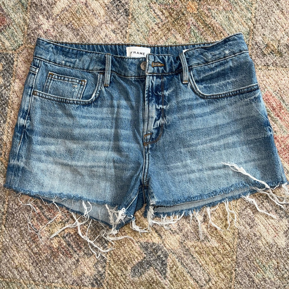 FRAME Denim Distressed Shorts!! Warn Once!!